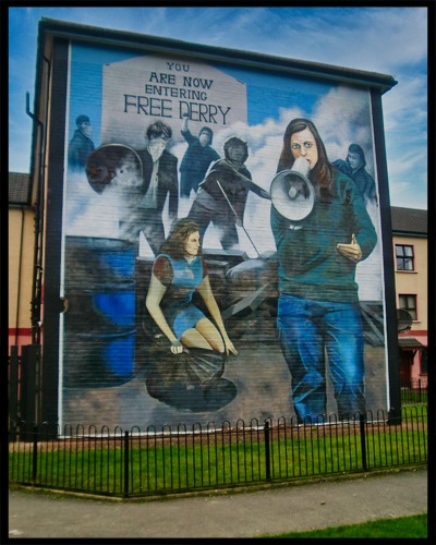 Mural 'Bernadette' Free Derry Corner Derry Northern Ireland