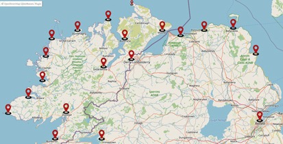 Map Destinations Nordirland